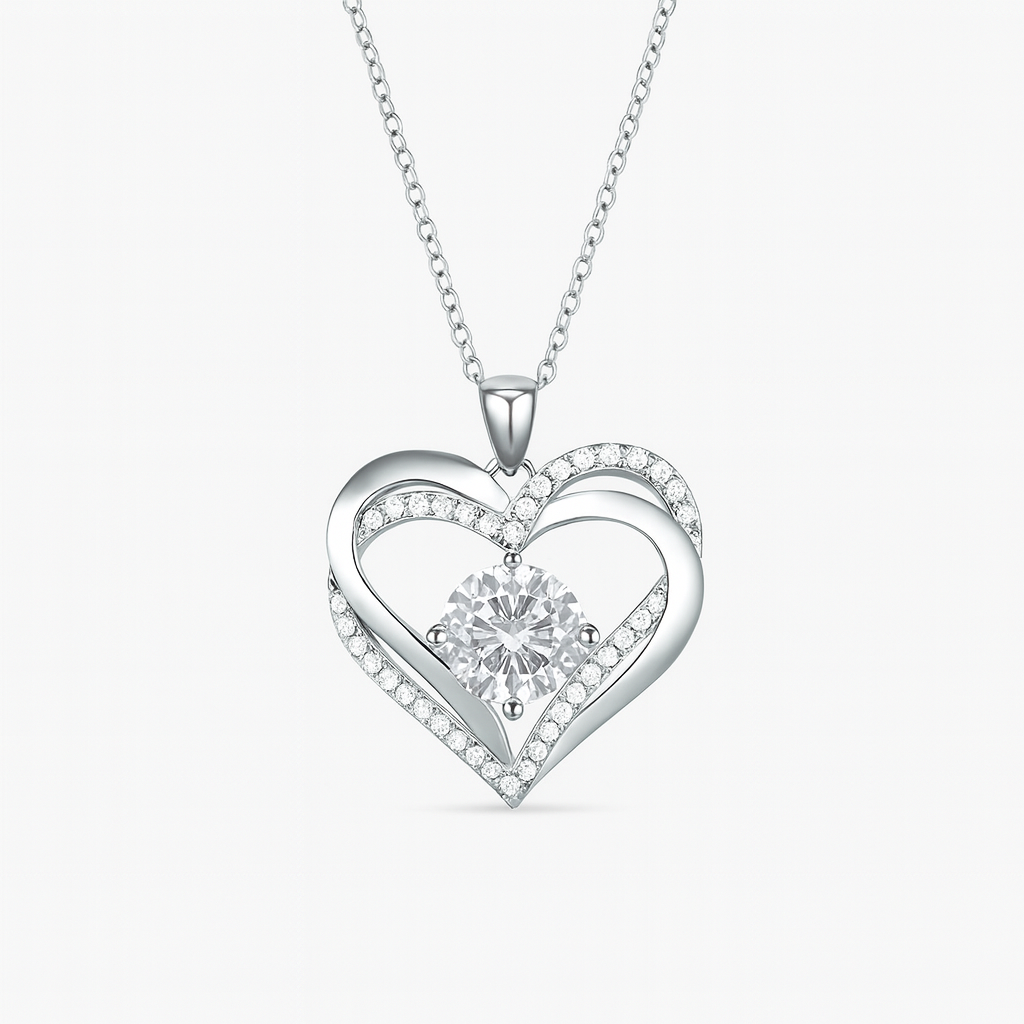 Sterling Silver Heart Necklace – Donatello Gian