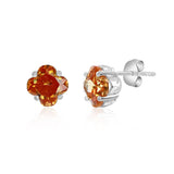 Sterling Silver Simulated Citrine Studs