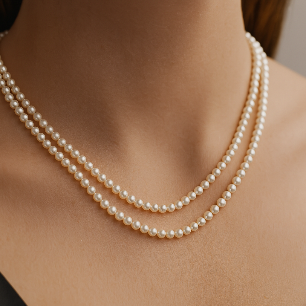 Double Strand Pearl Necklace – Donatello Gian