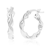 Sterling Silver Twisted Hoops