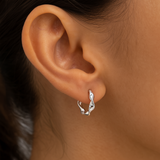 Sterling Silver Twisted Hoops