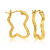 The " Wave" Gold Hoop Earrings