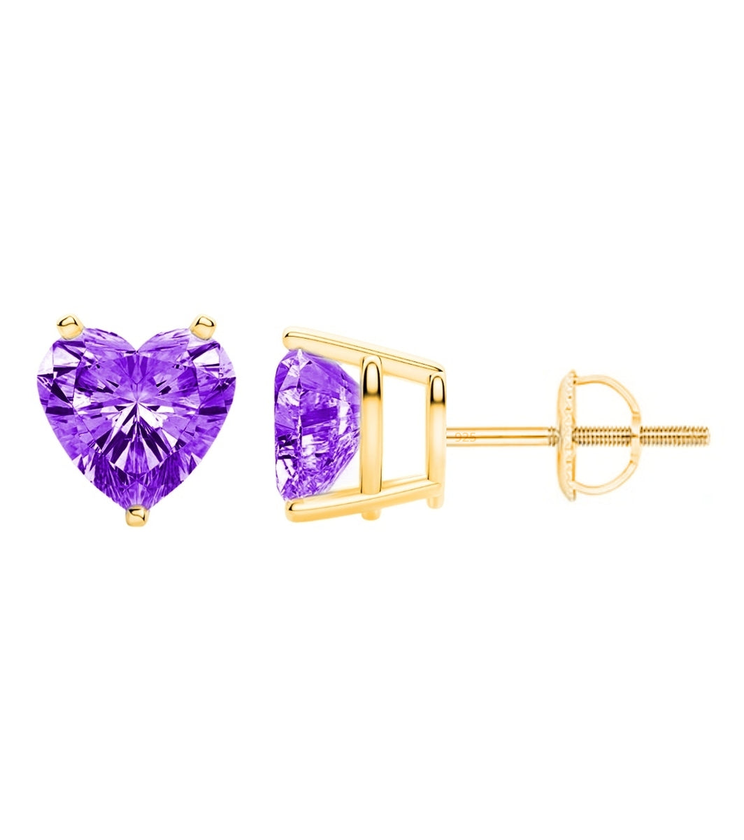 JiaYang Orecchini A Perno In Argento 925 Con Zirconi Taglio Cuore – Ipoallergenici, Brillanti, Placcati Oro Bianco - 6