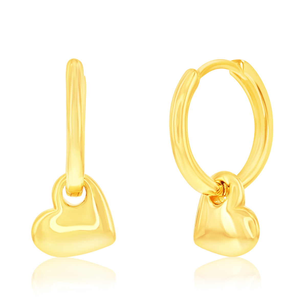 ◆STONEHENgE◆ 14K Heart Earrings SO0363 KIKICHIC | NYC | Stone Heart Hoop Earrings Hypoallergenic in