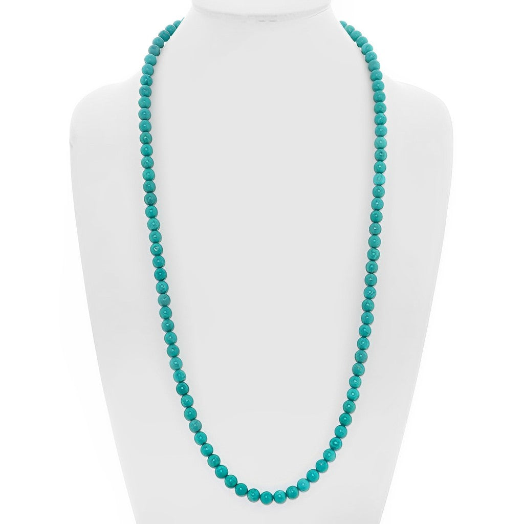 アクセサリー Vintage Turquoise long necklace Long 30 Inch Turquoise Necklace – Donatello Gian