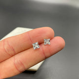 Sterling Silver Solitaire Earrings