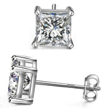 Sterling Silver Solitaire Earrings