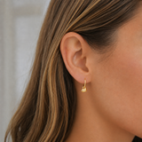 Sterling Silver Heart Huggie Earrings
