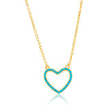 Turquoise Heart Pendant Necklace