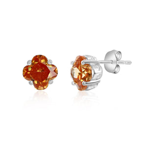 Sterling Silver Citrine Studs