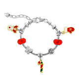 Christmas Crystal Charm Bracelet