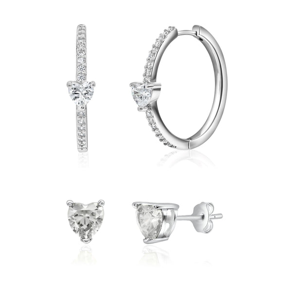 Heart Earrings Set