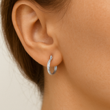 Sterling Sterling Braided Hoop Earrings