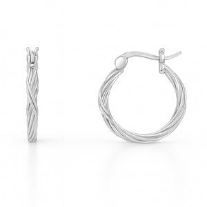 Sterling Sterling Braided Hoop Earrings