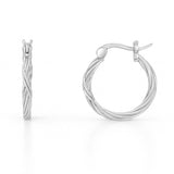 Sterling Sterling Braided Hoop Earrings