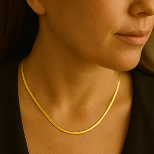 Sterling Silver Gold-Flashed Stacking Necklace