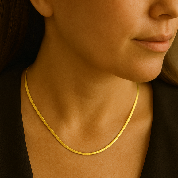 Sterling Silver Gold-Flashed Stacking Necklace