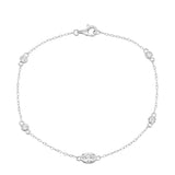 Sterling Silver Crystal Bracelet