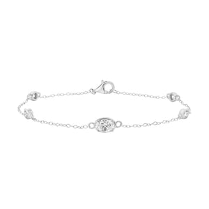 Sterling Silver Crystal Bracelet