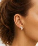 Sterling Silver Double Heart Earrings