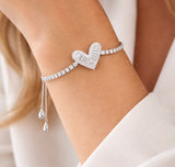 Adjustable Crystal Heart Bracelet