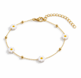 Gold-Flashed Daisy Anklet