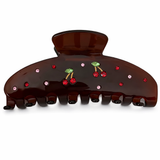 2pk Cherry Hair Claw Clips