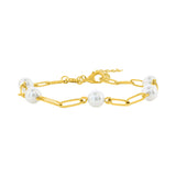 "Stapled In Love" Gold Chain Bracelet