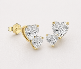 Sterling Silver Double Heart Earrings