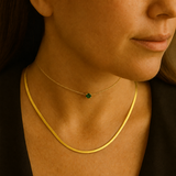 Sterling Silver Gold-Flashed Stacking Necklace