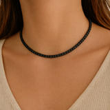 Black Rhodium Plated Tennis Necklace