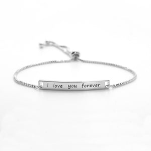 "I Love You Forever" Adjustable Bracelet