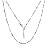 Solid 925 Sterling Silver Adjustable Chain Necklaces - 3 Style Options