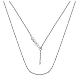 Solid 925 Sterling Silver Adjustable Chain Necklaces - 3 Options