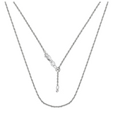 Solid 925 Sterling Silver Adjustable Chain Necklaces - 3 Style Options