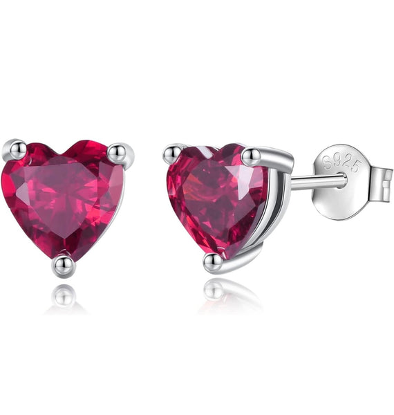 ピアス STONEHENgE silver heart earrings Sterling Silver Heart Link Earrings by Philip Jones Jewellery