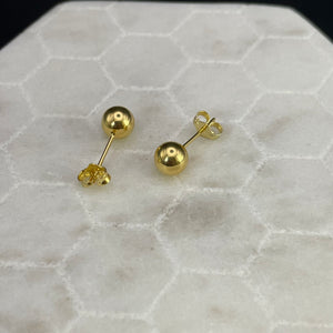 Donatello Gian Gold Flashed Solid Sterling Silver Beaded Studs