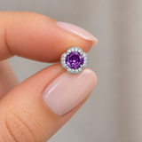 925 Sterling Silver Halo Studs