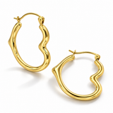 Heart Hoop Earrings