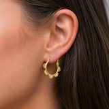 The "Flower" Gold Hoop Earrings