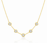 Crystal Bezel Station Necklace