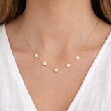 Crystal Bezel Station Necklace