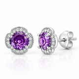 925 Sterling Silver Halo Studs