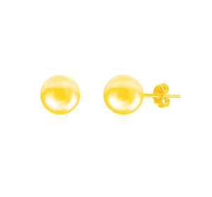 Donatello Gian Gold Flashed Solid Sterling Silver Beaded Studs