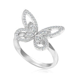 Crystal Butterfly Ring - 4 Sizes
