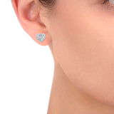 "Hammered In Love" Heart Stud Earrings