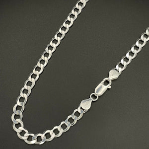 Donatello Gian Solid Sterling Silver Curb Chain Necklace, 2.5MM 16-24", Italian Made Stamped 925, Men & Women Necklace