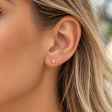 14K Gold Pear Cut Dainty Studs