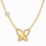 Golden Butterfly Crystal Necklace