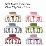 Soft Matte Claw Clip Set 6 Pack